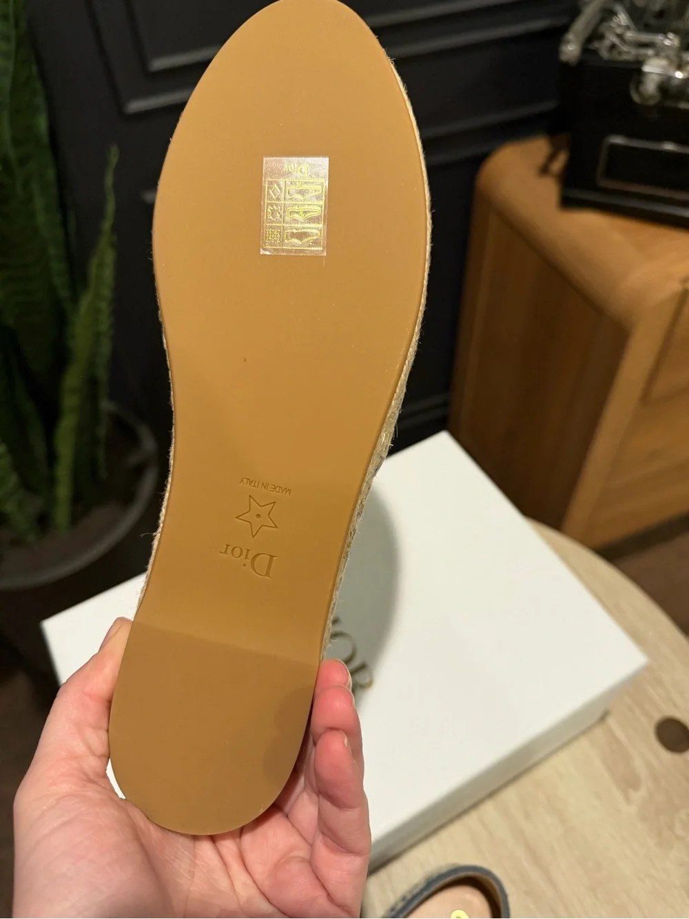 NEW IN BOX Dior Christian Dior Blue Logo Canvas Espadrilles SIZE 39